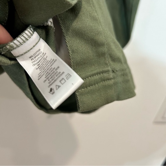 Vintage Quacker Factory army green pearl studded button down shirt jacket sz 2X - Picture 7 of 9